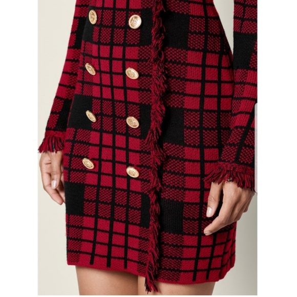 ⬇️🆕️VENUS Double Breasted And Fringe Detail Dress - Picture 7 of 8